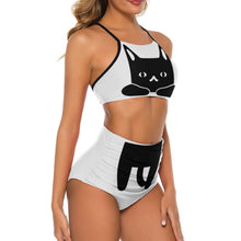 Cargar imagen en el visor de la galería, Bandeau Bikini con cintura alta para mujer BK2085 Personalizado con Impresión Completa con Foto Logo Patrón Texto