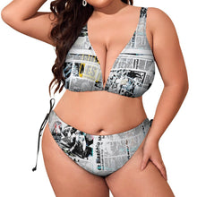 Cargar imagen en el visor de la galería, Bikini en Talla Grande Triángulo Conjunto BK2131 Personalizado con Impresión Completa de múltiples imágenes con Foto Logo Patrón Texto