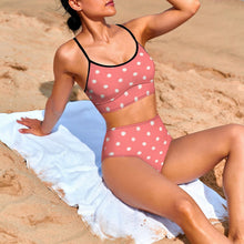 Cargar imagen en el visor de la galería, Bandeau Bikini Sexy con Cuello Redondo Cintura Alta de Mujer BK2139 Personalizado con Impresión Completa con Foto Logo Patrón Texto