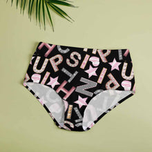 Cargar imagen en el visor de la galería, Braga de cintura alta de moda con estampado para mujer NZ052 personalizada con Impresión Completa de una imagen con Foto Logo Patrón Texto