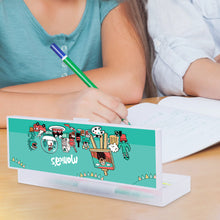 Cargar imagen en el visor de la galería, Estuche Transparente para Papelería con Impresión UV de Diseño Personalizado con Tus Patrones o Textos