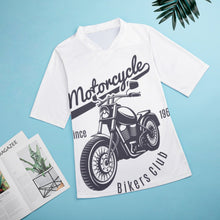 Cargar imagen en el visor de la galería, Camiseta de béisbol fútbol manga corta deportiva cuello en V secado rápido para hombre XT Personalizada con Impresión Completa de una imagen con Foto Logo Patrón Texto