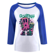 Cargar imagen en el visor de la galería, Camiseta de Manga Media 3/4 Bordada para Mujer de Algodón FS0803027 Personalizada con Foto Logo Patrón Texto