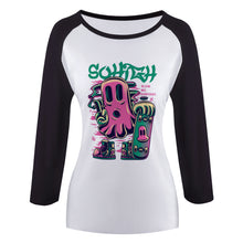 Cargar imagen en el visor de la galería, Camiseta de Manga Media 3/4 Bordada para Mujer de Algodón FS0803027 Personalizada con Foto Logo Patrón Texto