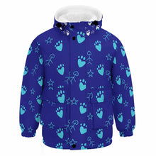 Cargar imagen en el visor de la galería, Chaqueta corta gruesa con forro polar para niños niñas A679 Personalizada con Impresión Completa de múltiples imágenes con Foto Logo Patrón Texto