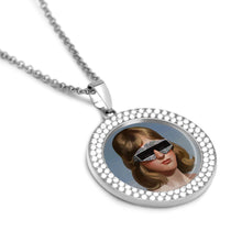 Cargar imagen en el visor de la galería, Collar de Diamantes Multicolores de Aleación para mujer SS1401003 Personalizado con texto nombre foto