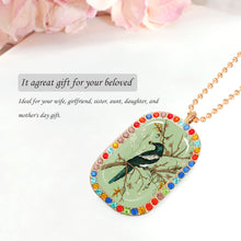 Cargar imagen en el visor de la galería, Collar de Dorado Rosa con Diamantes de Colores de Aleación con Impresión Digital de Diseño Personalizado con Tu Nombre o Foto