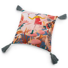 Cargar imagen en el visor de la galería, Almohada de Algodón-Lino con Borla de Diseño Personalizado con Tus Imágenes o Fotos