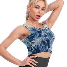 Cargar imagen en el visor de la galería, Sujetador Deportivo Top Corto de Yoga Entrenamiento para mujer YJ031 con Diseño Personalizado con Impresión Completa de una imagen con Foto Logo Patrón Texto