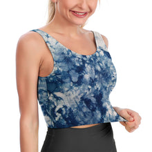 Cargar imagen en el visor de la galería, Sujetador Deportivo Top Corto de Yoga Entrenamiento para mujer YJ031 con Diseño Personalizado con Impresión Completa de una imagen con Foto Logo Patrón Texto