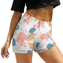 Cargar imagen en el visor de la galería, Shorts deportivos Pantalones cortos casuales elásticos para mujer DP Personalizados con Impresión Completa de múltiples imágenes con Foto Logo Patrón Texto