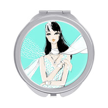 Cargar imagen en el visor de la galería, Espejo de Maquillaje de Viaje con Diseño Personalizado Tus Patrones o Nombres