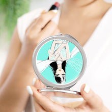 Cargar imagen en el visor de la galería, Espejo de Maquillaje de Viaje con Diseño Personalizado Tus Patrones o Nombres