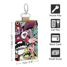 Cargar imagen en el visor de la galería, Estuche de Cuero para Llaves con Diseño Personalizado de Tu Texto o Foto