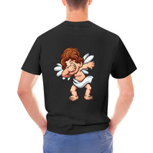 Cargar imagen en el visor de la galería, Camiseta Clásica Manga Corta Casual 100% Algodón para hombre FS0803016 con Impresión Delantera Trasera de Dos Imágenes con Foto Logo Patrón Texto