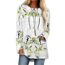 Cargar imagen en el visor de la galería, Camiseta Larga de Manga Larga con Cuello Redondo para mujer BL Personalizada con impresión completa de una imagen con Foto Logo Patrón Texto