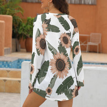 Cargar imagen en el visor de la galería, Camiseta Larga Casual Cuello Redondo Manga Larga de Moda  para mujer BL Personalizada con impresión completa de múltiples imágenes con Foto Logo Patrón Texto