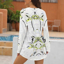 Cargar imagen en el visor de la galería, Camiseta Larga de Manga Larga con Cuello Redondo para mujer BL Personalizada con impresión completa de una imagen con Foto Logo Patrón Texto