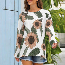 Cargar imagen en el visor de la galería, Camiseta Larga Casual Cuello Redondo Manga Larga de Moda  para mujer BL Personalizada con impresión completa de múltiples imágenes con Foto Logo Patrón Texto