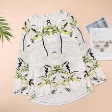 Cargar imagen en el visor de la galería, Camiseta Larga de Manga Larga con Cuello Redondo para mujer BL Personalizada con impresión completa de una imagen con Foto Logo Patrón Texto