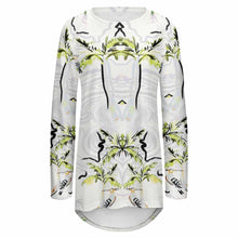 Cargar imagen en el visor de la galería, Camiseta Larga de Manga Larga con Cuello Redondo para mujer BL Personalizada con impresión completa de una imagen con Foto Logo Patrón Texto