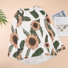 Cargar imagen en el visor de la galería, Camiseta Larga Casual Cuello Redondo Manga Larga de Moda  para mujer BL Personalizada con impresión completa de múltiples imágenes con Foto Logo Patrón Texto