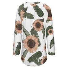 Cargar imagen en el visor de la galería, Camiseta Larga Casual Cuello Redondo Manga Larga de Moda  para mujer BL Personalizada con impresión completa de múltiples imágenes con Foto Logo Patrón Texto