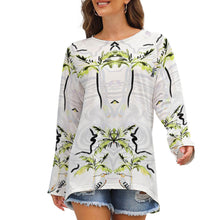 Cargar imagen en el visor de la galería, Camiseta Larga de Manga Larga con Cuello Redondo para mujer BL Personalizada con impresión completa de una imagen con Foto Logo Patrón Texto