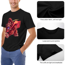 Cargar imagen en el visor de la galería, Camiseta talla grande de manga corta deportiva para hombre FS0803123 Personalizada con Impresión Frontal de una imagen con Foto Logo Patrón Texto