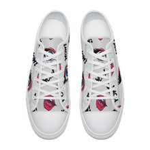 Cargar imagen en el visor de la galería, Zapatos de lona de moda Diseño Asimétrico para mujer hombre FS0811009 Personalizados con Impresión Completa con Foto Logo Patrón Texto