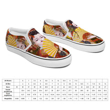 Cargar imagen en el visor de la galería, Zapatos de Lienzo sin Cordones Diseño Simétrico para Mujer Hombre FS0811005 Personalizados con Impresión Completa con Foto Logo Patrón Texto