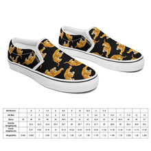 Cargar imagen en el visor de la galería, Zapatos de Lienzo sin Cordones Diseño Asimétrico para Mujer Hombre FS0811012 Personalizados con Impresión Completa con Foto Logo Patrón Texto