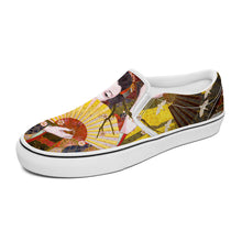 Cargar imagen en el visor de la galería, Zapatos de Lienzo sin Cordones Diseño Simétrico para Mujer Hombre FS0811005 Personalizados con Impresión Completa con Foto Logo Patrón Texto