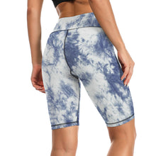 Cargar imagen en el visor de la galería, Leggings Cortos de Yoga Mallas de Cintura Alta de Ejercicio Fitness Pilate Deporte para mujer Y09B Personalizados con Impresión Completa de múltiples imágenes con Foto Logo Patrón Texto