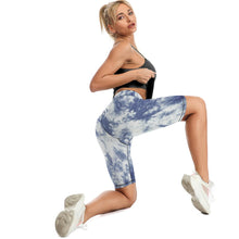Cargar imagen en el visor de la galería, Leggings Cortos de Yoga Mallas de Cintura Alta de Ejercicio Fitness Pilate Deporte para mujer Y09B Personalizados con Impresión Completa de múltiples imágenes con Foto Logo Patrón Texto