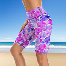 Cargar imagen en el visor de la galería, Mallas Pantalones Cortos de Yoga Leggings Deportivos Cintura Alta de Ejercicio Fitness Running para mujer Y09B Personalizadas con Impresión Completa de una imagen con Foto Logo Patrón Texto