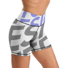 Cargar imagen en el visor de la galería, Pantalones Cortos de Yoga de Ejercicio Deporte para Mujer Y09A Personalizados con Impresión Completa de múltiples imágenes con Foto Logo Patrón Texto