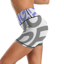 Cargar imagen en el visor de la galería, Pantalones Cortos de Yoga de Ejercicio Deporte para Mujer Y09A Personalizados con Impresión Completa de múltiples imágenes con Foto Logo Patrón Texto