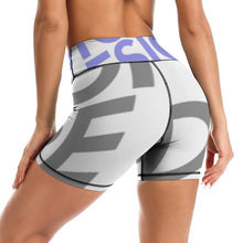 Cargar imagen en el visor de la galería, Pantalones Cortos de Yoga de Ejercicio Deporte para Mujer Y09A Personalizados con Impresión Completa de múltiples imágenes con Foto Logo Patrón Texto