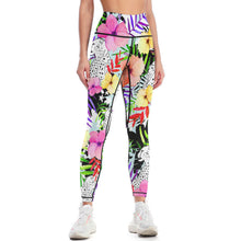 Cargar imagen en el visor de la galería, Pantalones de Yoga de Cintura Alta Leggings Deportivos para Mujer YJ033 con Diseño Personalizados con Impresión Completa de una imagen con Foto Logo Patrón Texto