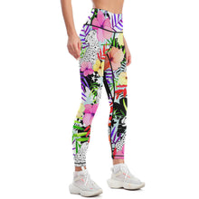 Cargar imagen en el visor de la galería, Pantalones de Yoga de Cintura Alta Leggings Deportivos para Mujer YJ033 con Diseño Personalizados con Impresión Completa de una imagen con Foto Logo Patrón Texto