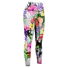Cargar imagen en el visor de la galería, Pantalones de Yoga de Cintura Alta Leggings Deportivos para Mujer YJ033 con Diseño Personalizados con Impresión Completa de una imagen con Foto Logo Patrón Texto