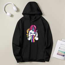 Cargar imagen en el visor de la galería, Sudadera con Bolsillo Canguro Casual Clásica con capucha de Algodón de mujer FS0816009 Personalizada con Impresión Delantera de una imagen con Foto Logo Patrón Texto