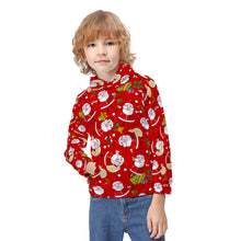 Cargar imagen en el visor de la galería, Sudadera con bolsillo grande capucha cuello redondo para niños FS0816036 Personalizada con Impresión Completa de múltiples imágenes con Foto Logo Patrón Texto