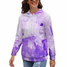Cargar imagen en el visor de la galería, Sudadera hombros caídos con capucha para mujer NH Personalizada con impresión completa de una imagen con Foto Logo Patrón Texto
