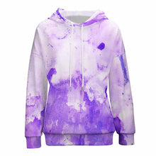 Cargar imagen en el visor de la galería, Sudadera hombros caídos con capucha para mujer NH Personalizada con impresión completa de una imagen con Foto Logo Patrón Texto