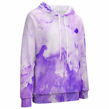 Cargar imagen en el visor de la galería, Sudadera hombros caídos con capucha para mujer NH Personalizada con impresión completa de una imagen con Foto Logo Patrón Texto