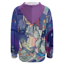 Cargar imagen en el visor de la galería, Sudadera holgada con capucha hombros caídos para mujer NH Personalizada con impresión completa de múltiples imágenes con Foto Logo Patrón Texto