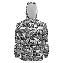 Cargar imagen en el visor de la galería, Chaqueta Gruesa de Velcro Invierno Con Capucha Cremallera para hombre A681 Personalizada con Impresión Completa de múltiples imágenes con Foto Logo Patrón Texto