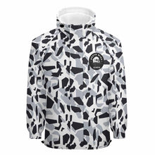 Cargar imagen en el visor de la galería, Chaqueta ligera con velcro deportiva con capucha para hombre A541 Personalizada con Impresión Completa de una imagen con Foto Logo Patrón Texto